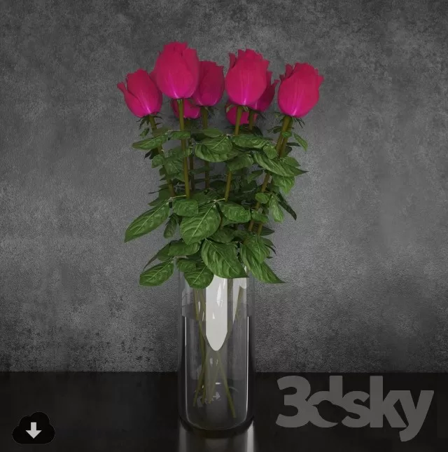 FLOWER – 3DMODEL – VASE – 123