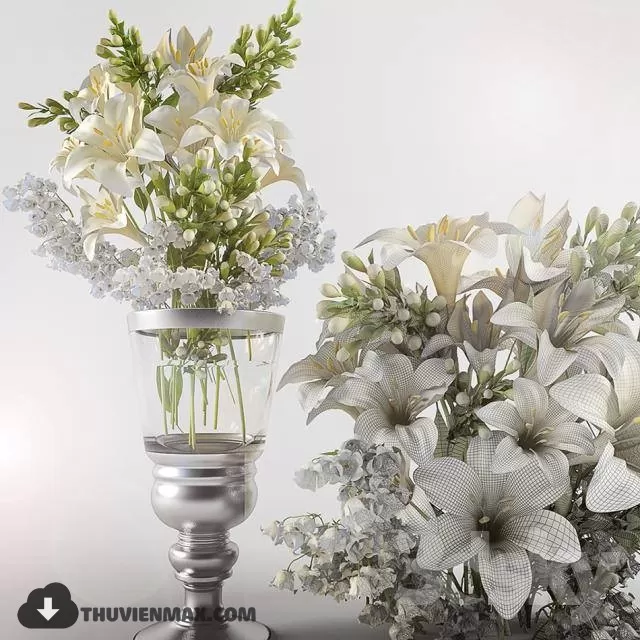 FLOWER – 3DMODEL – VASE – 128