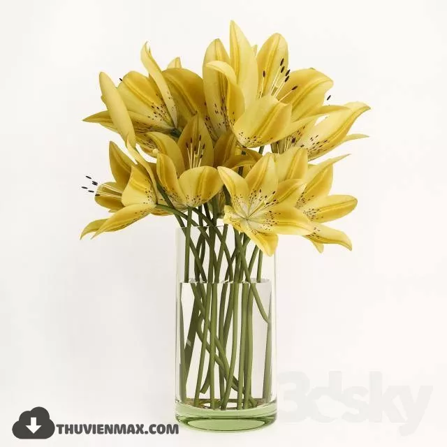 FLOWER – 3DMODEL – VASE – 130