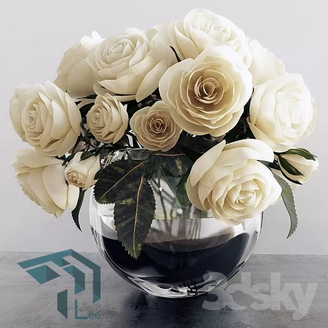 FLOWER – 3DMODEL – VASE – 166