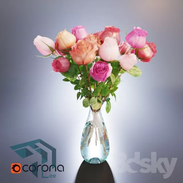 FLOWER – 3DMODEL – VASE – 174