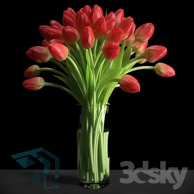 FLOWER – 3DMODEL – VASE – 176