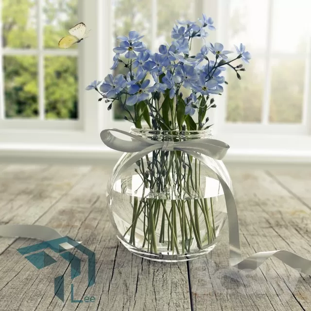 FLOWER – 3DMODEL – VASE – 186