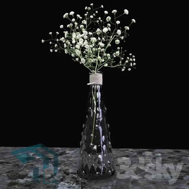 FLOWER – 3DMODEL – VASE – 190