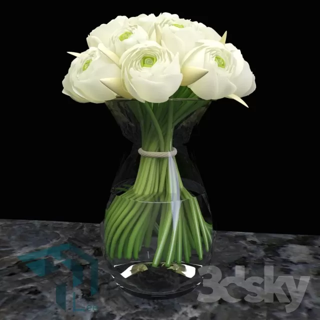 FLOWER – 3DMODEL – VASE – 192