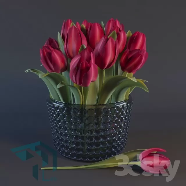 FLOWER – 3DMODEL – VASE – 193