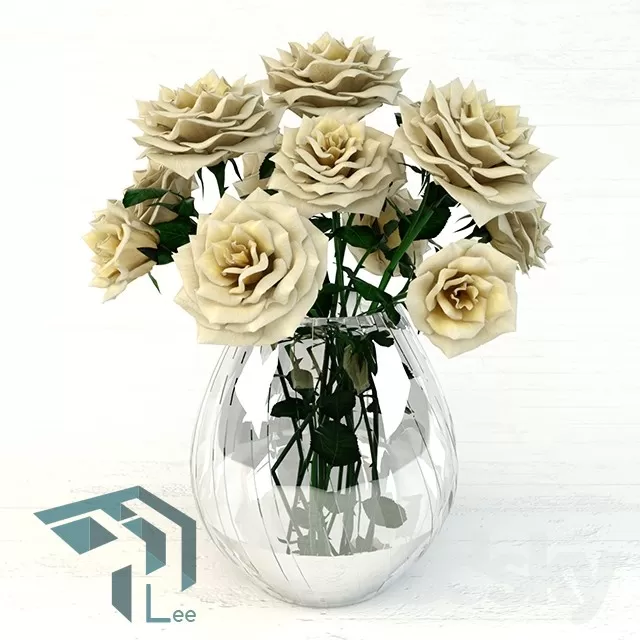 FLOWER – 3DMODEL – VASE – 195