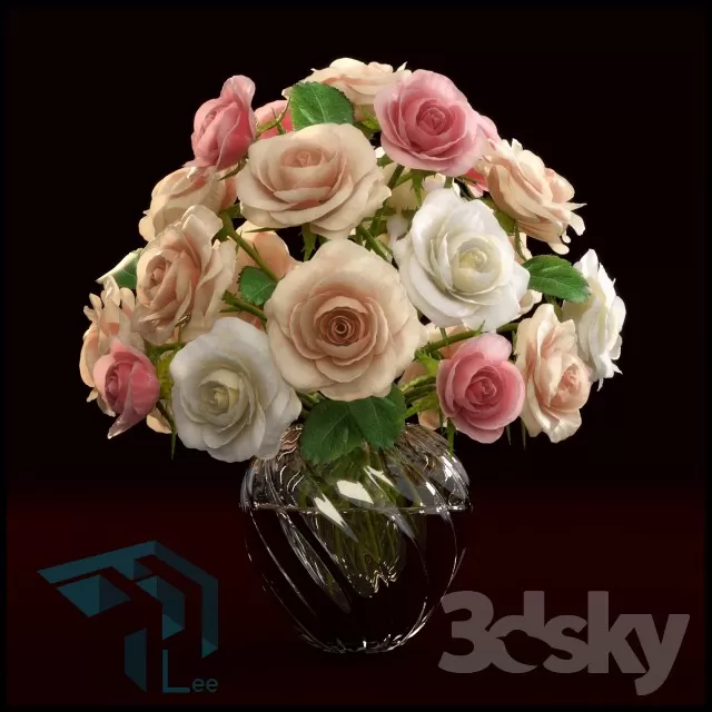 FLOWER – 3DMODEL – VASE – 197