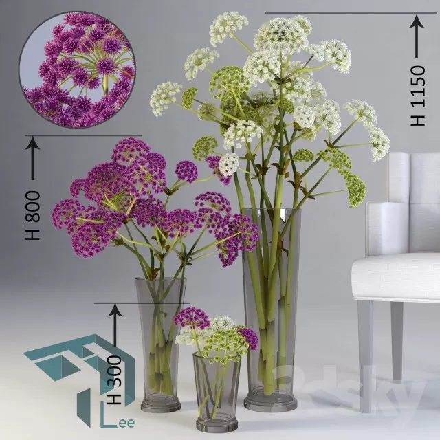 FLOWER – 3DMODEL – VASE – 204