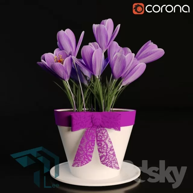 FLOWER – 3DMODEL – VASE – 217