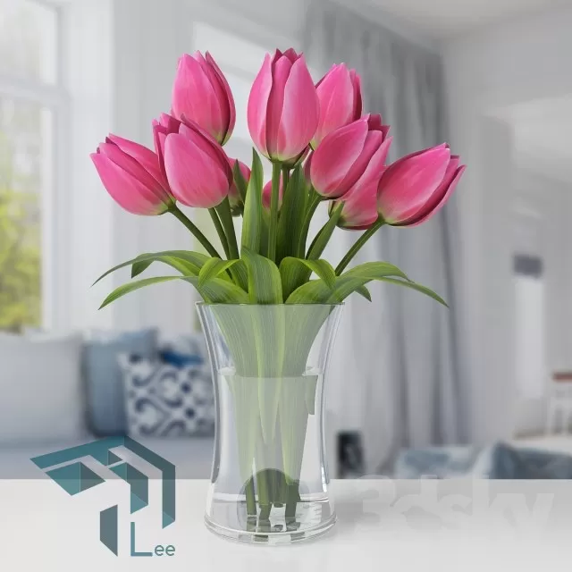 FLOWER – 3DMODEL – VASE – 219