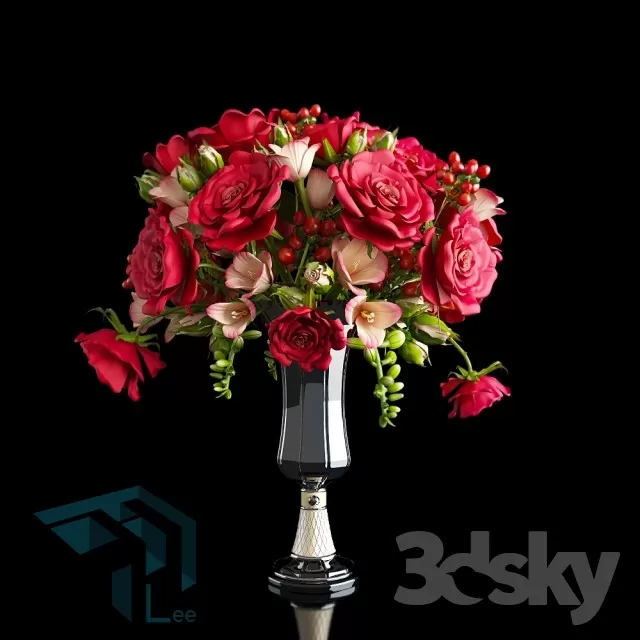 FLOWER – 3DMODEL – VASE – 223