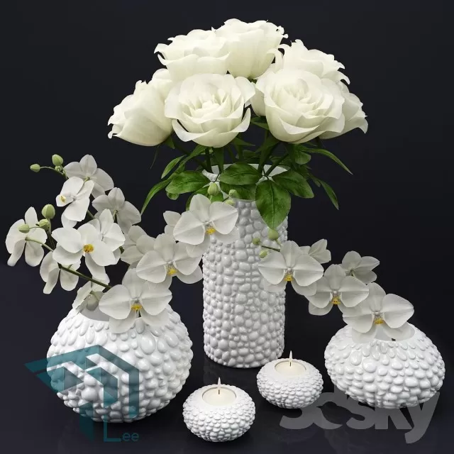 FLOWER – 3DMODEL – VASE – 235