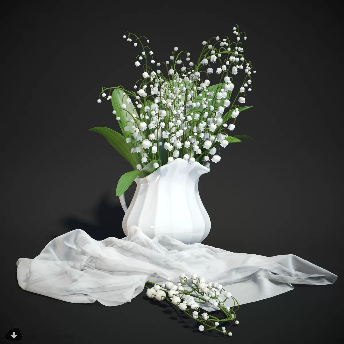 FLOWER – 3DMODEL – VASE – 238