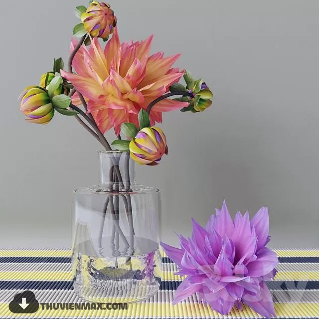 FLOWER – 3DMODEL – VASE – 249