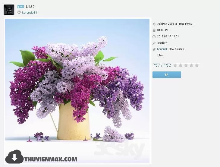 FLOWER – 3DMODEL – VASE – 260