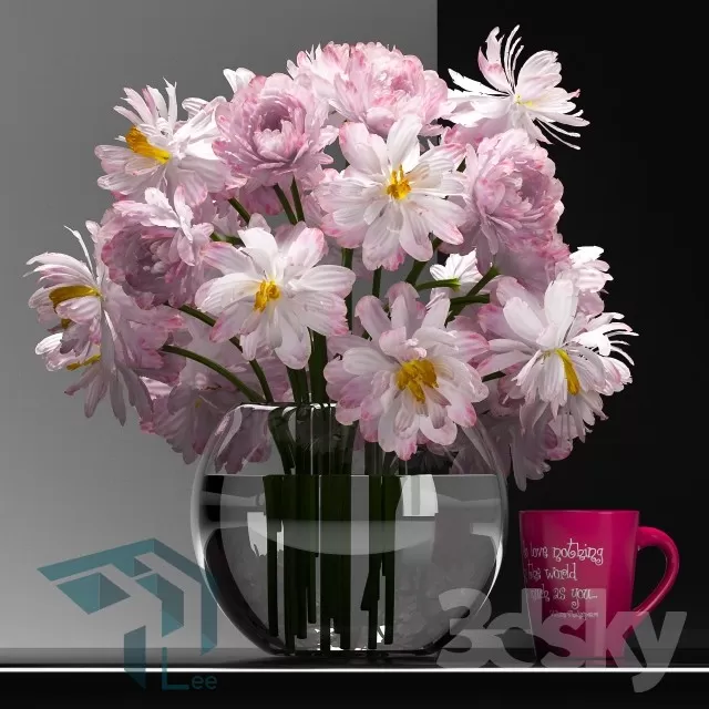 FLOWER – 3DMODEL – VASE – 265