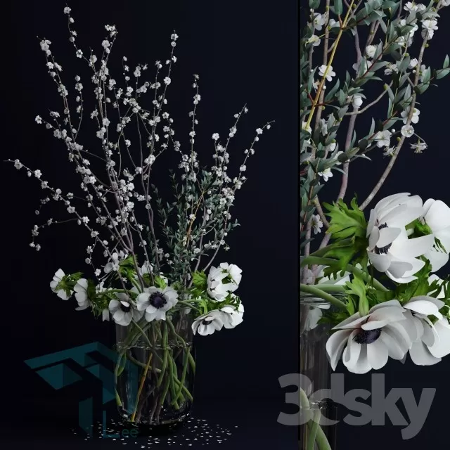 FLOWER – 3DMODEL – VASE – 266