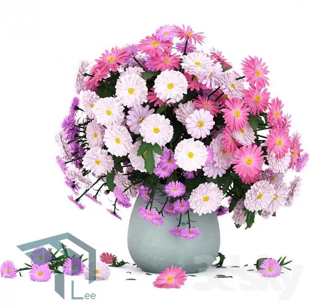 FLOWER – 3DMODEL – VASE – 268