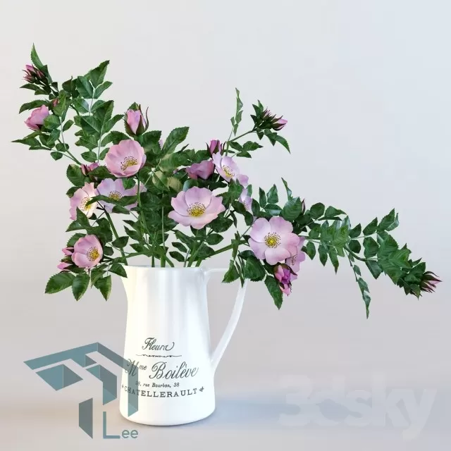 FLOWER – 3DMODEL – VASE – 285