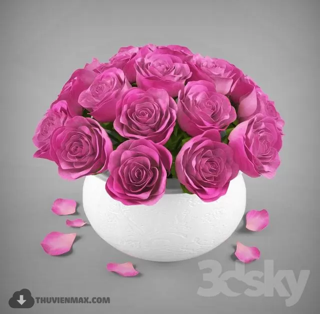 FLOWER – 3DMODEL – VASE – 296