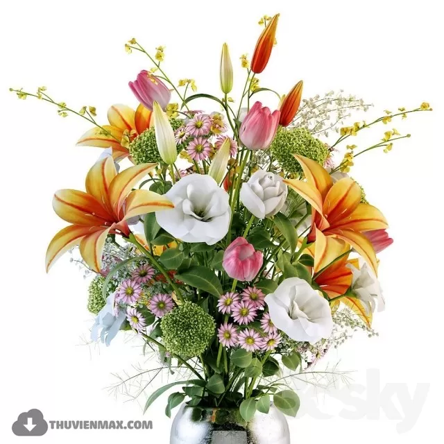 FLOWER – 3DMODEL – VASE – 302
