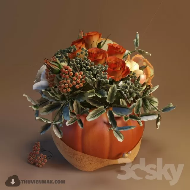 FLOWER – 3DMODEL – VASE – 313