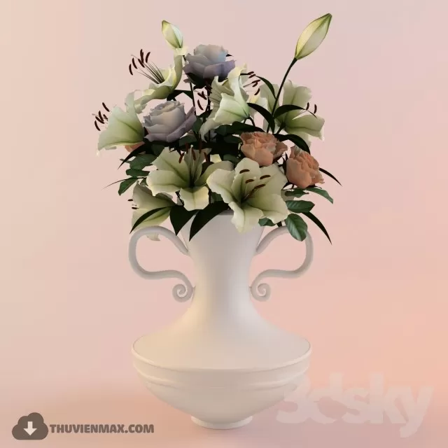FLOWER – 3DMODEL – VASE – 314