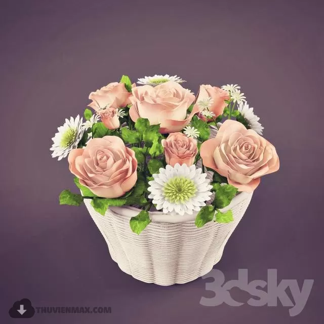 FLOWER – 3DMODEL – VASE – 316
