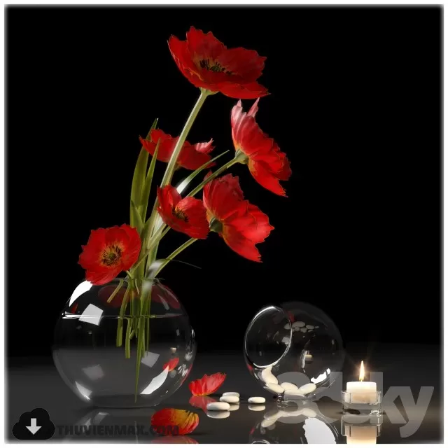 FLOWER – 3DMODEL – VASE – 326
