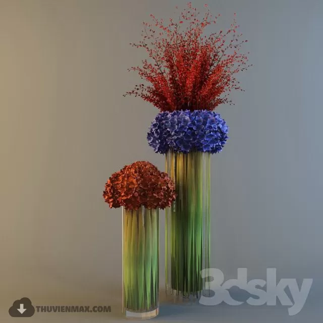 FLOWER – 3DMODEL – VASE – 338