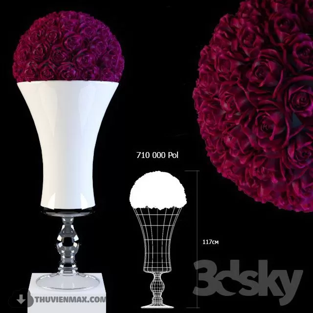 FLOWER – 3DMODEL – VASE – 347