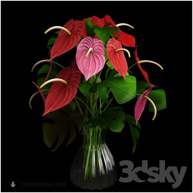 FLOWER – 3DMODEL – VASE – 349