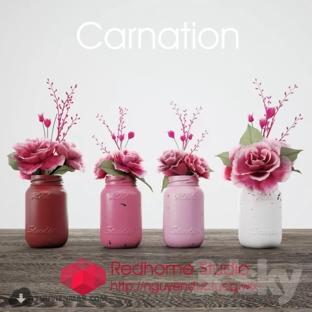 FLOWER – 3DMODEL – VASE – 350