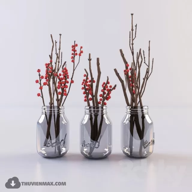 FLOWER – 3DMODEL – VASE – 352