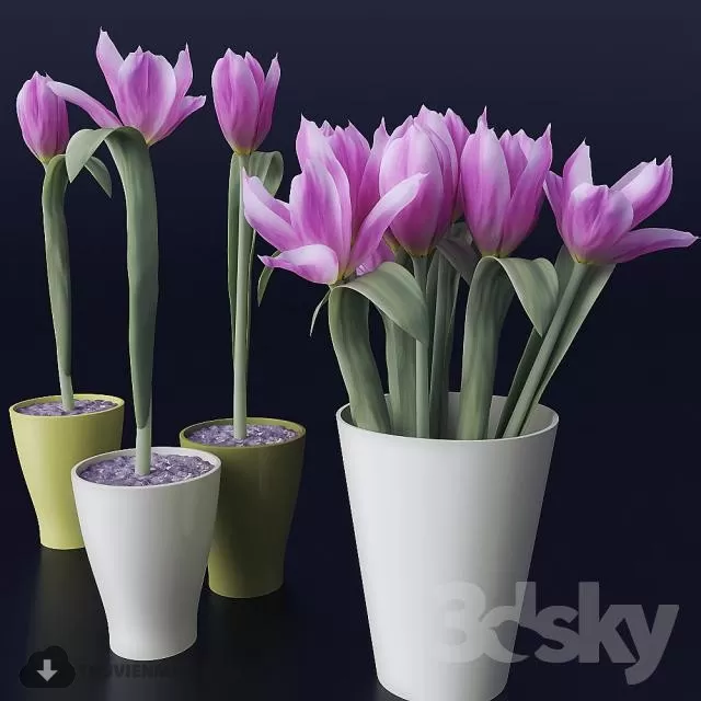 FLOWER – 3DMODEL – VASE – 386