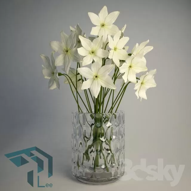 FLOWER – 3DMODEL – VASE – 387