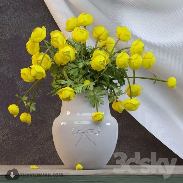 FLOWER – 3DMODEL – VASE – 391