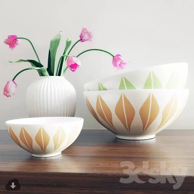 FLOWER – 3DMODEL – VASE – 405