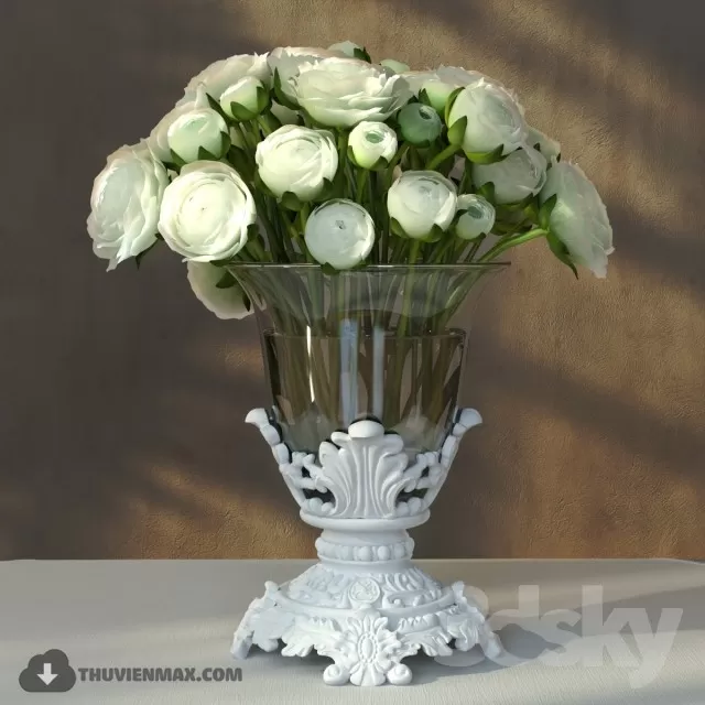 FLOWER – 3DMODEL – VASE – 411