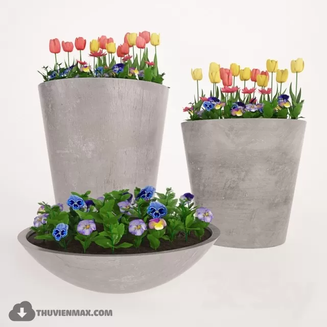 FLOWER – 3DMODEL – VASE – 413