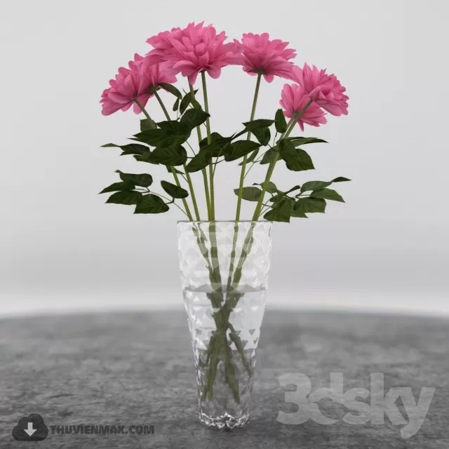 FLOWER – 3DMODEL – VASE – 434
