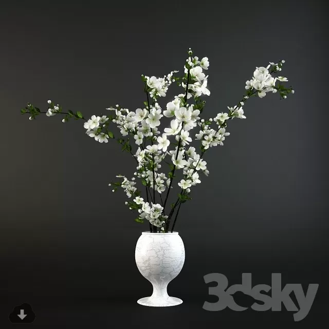 FLOWER – 3DMODEL – VASE – 443