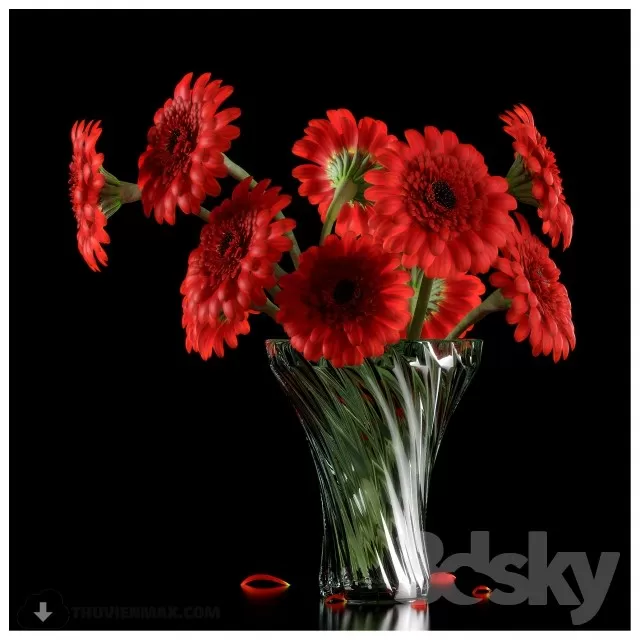 FLOWER – 3DMODEL – VASE – 444