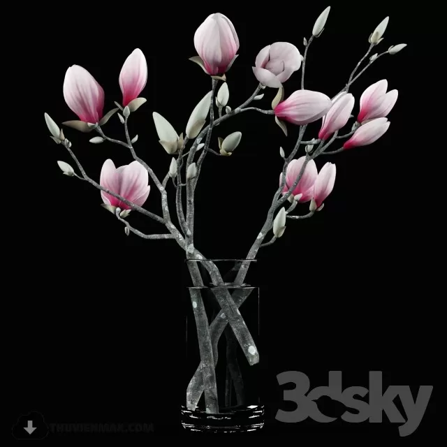 FLOWER – 3DMODEL – VASE – 453