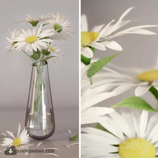 FLOWER – 3DMODEL – VASE – 456