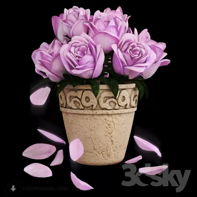 FLOWER – 3DMODEL – VASE – 462