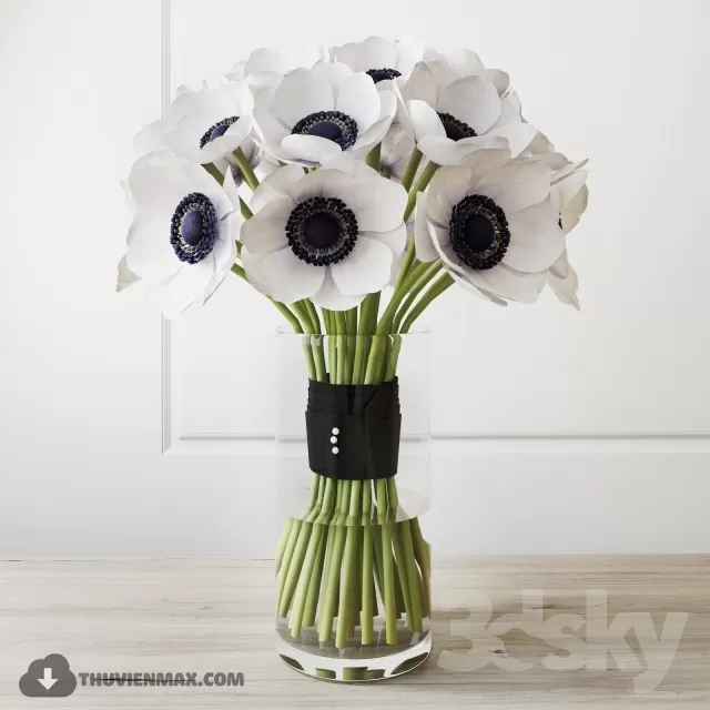 FLOWER – 3DMODEL – VASE – 464