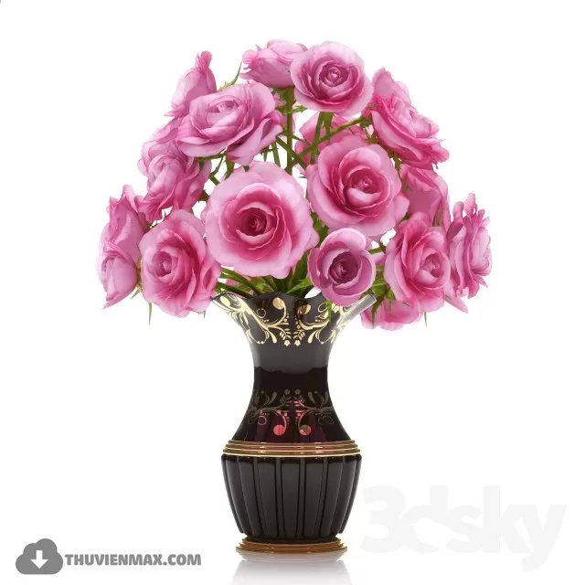 FLOWER – 3DMODEL – VASE – 466