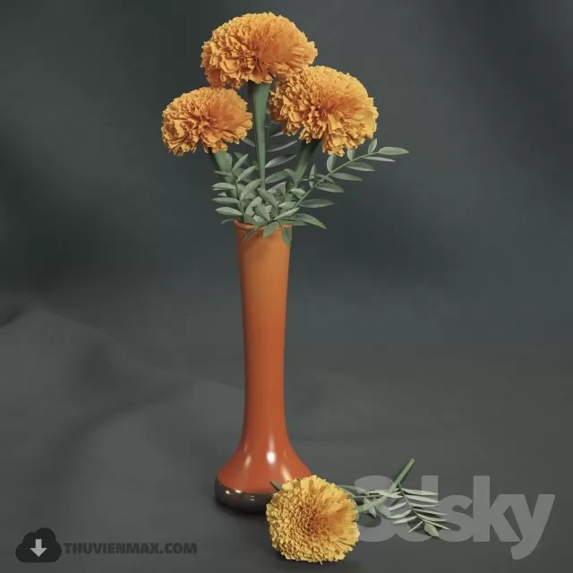 FLOWER – 3DMODEL – VASE – 468